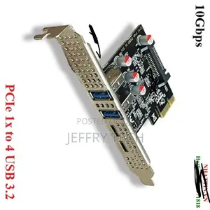 Pcie X1 to 4 Usb 3.2 Ports 10gbps Usb-a X2, Type-C X2 Ezhou