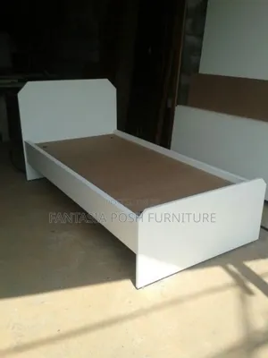 3.5x6 Minimalist White Kids/Guest Bed Frame