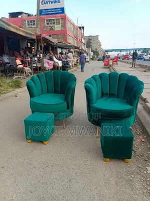2 Pedicure Buttefry or Flower Seats With Stools