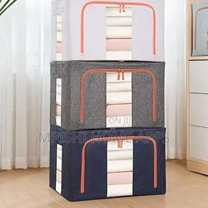 66l Foldable Metal Frame Clothes Storage