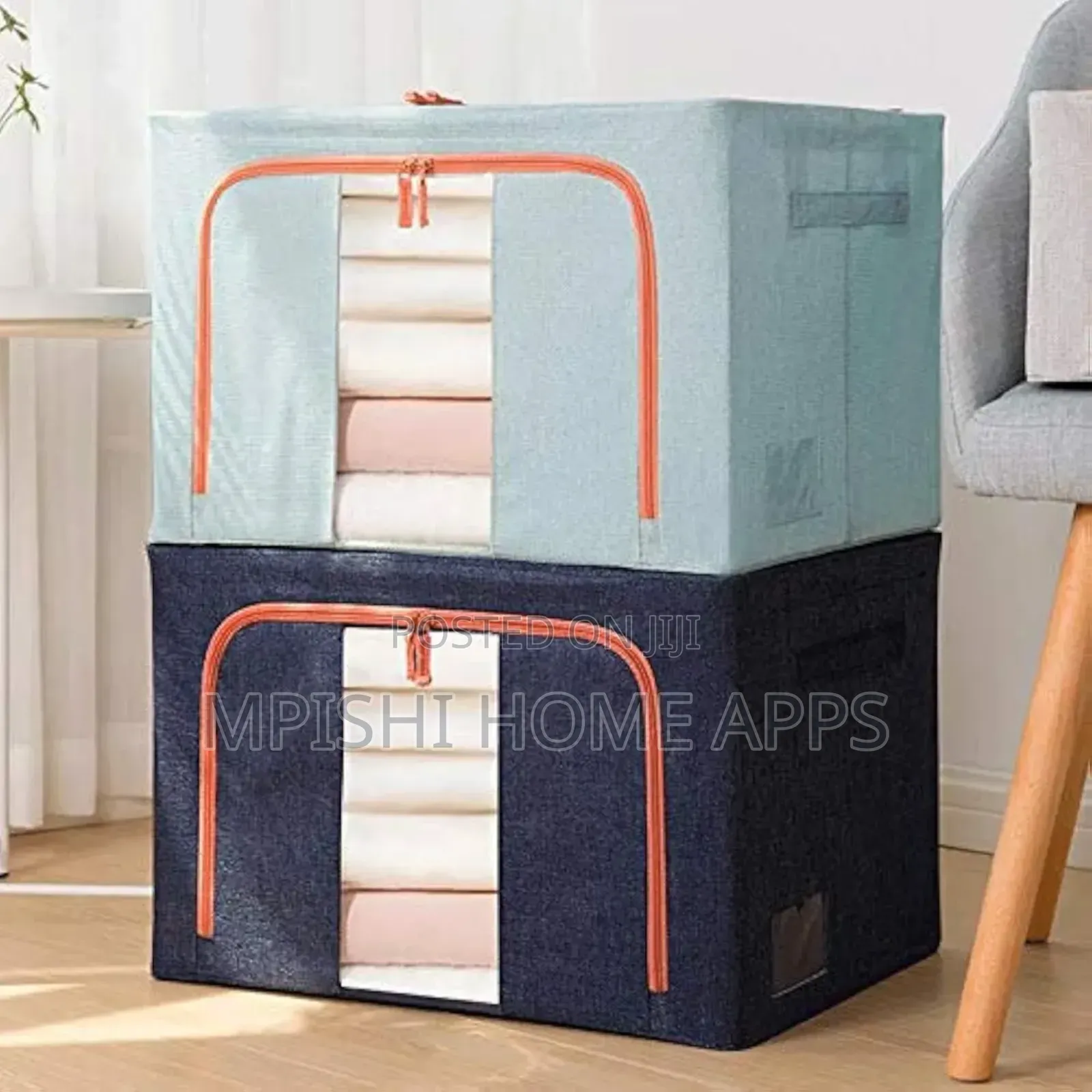 66l Foldable Metal Frame Clothes Storage