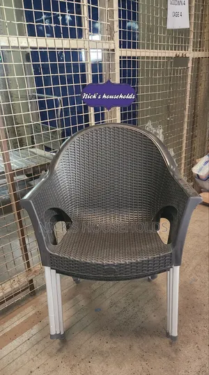 Bamboo Plastic Chair With Silver Metal Legs