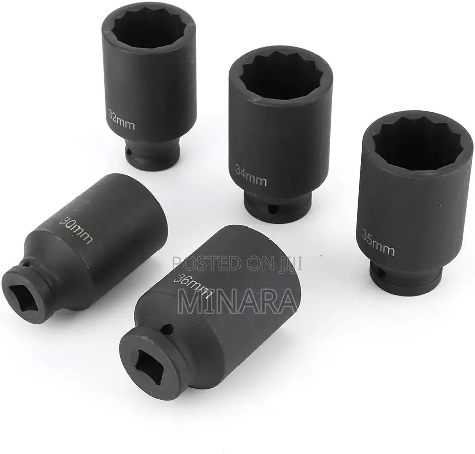 10 Pcs, Impact Sockets, Hub / Axle Nut Sockets (No. 27-41)