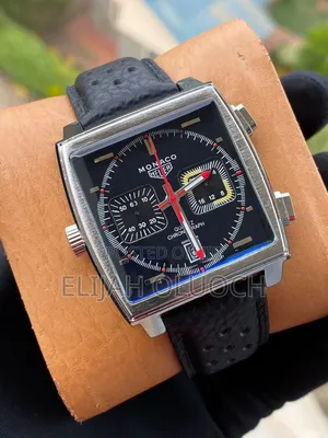 Monaco Heur Chronograph Men Watch (Leather/Metallic Strap)