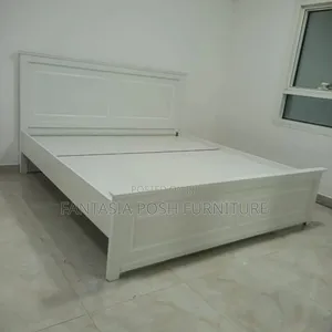 5 by 6 Modern White Bed Available Now - Free Delivery