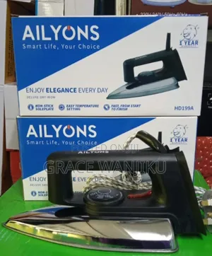 Ailyons Hd-199a Electric Dry Iron Box Silver Black
