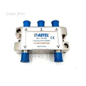 Astel Coaxial Satellite Tv Rf Signal Splitter With 4 Way