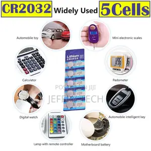 5pcs Cr2032 Battery 3v Lithium 5 Cells (Cr 2032 / Batteries