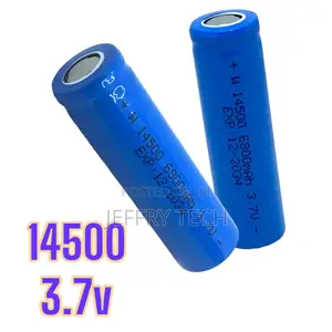 2 X 3.7v 14500 Li-Ion Rechargeable Batteries 6800 Mah
