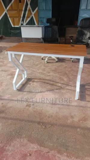 Light Brown White Office Desk 