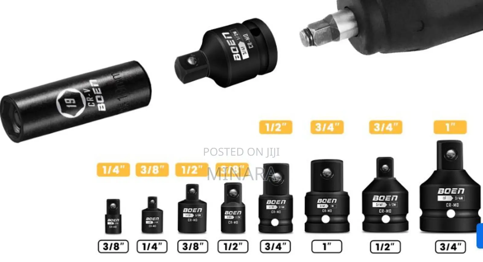 8 Pcs, Impact Rated Socket Adapter / Conversion Kit