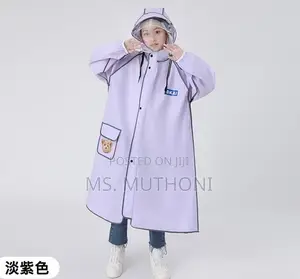 Unisex High Quality Children's Raincoat With Wide Brim Hat*