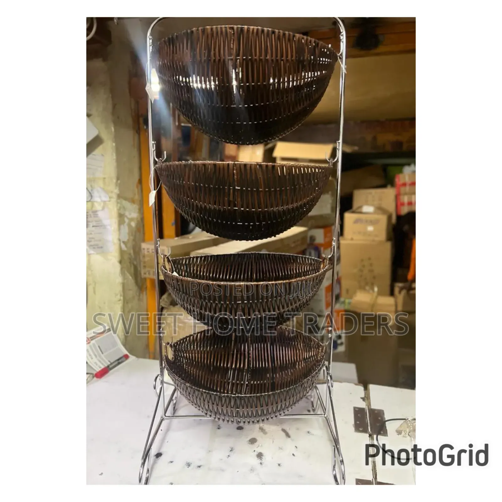 4 Layer Rotating Strong Fruit Rack