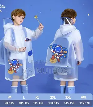 Blue Cartoon Chsracter High Quality Children's Raincoat