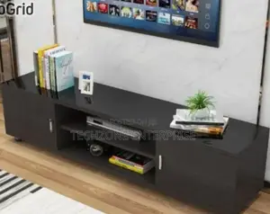 Rio 5ft Modern Wooden Black Tv Stand Fits Upto 65 Inch Tv