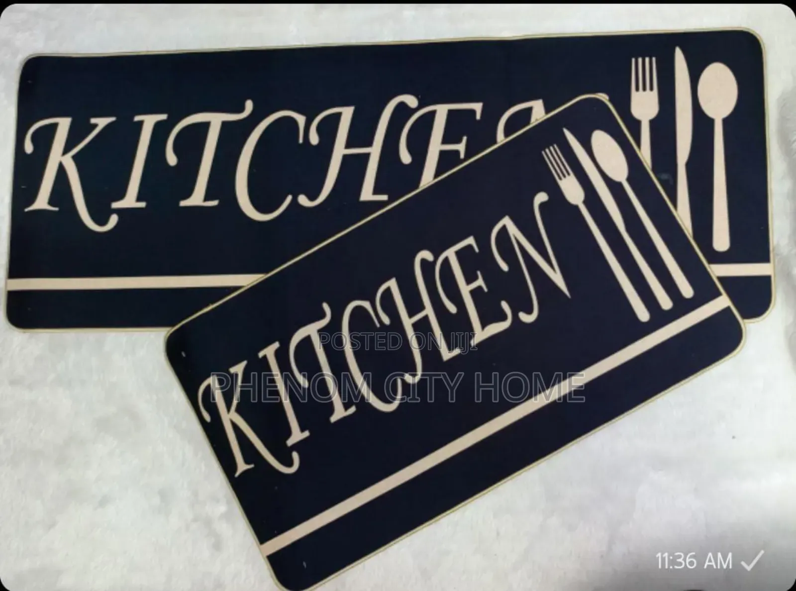 Large Binded Kitchen Mat Set