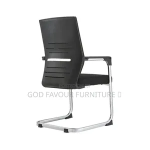 Black Vintage Office Chair/Waiting Chair Hgf9m