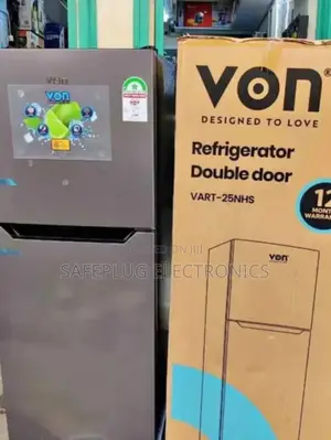 Fridge 220l, Double Door, Von Vart- 25nhs (Silver)