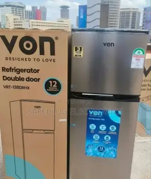 Refregirator 138l Von, Vart-19dhs (Double Door) Silver