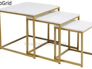 *White Amani Nesting Coffee Tables 3 PCS Set *