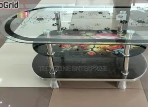 Executive Flowered Glass Coffee Table