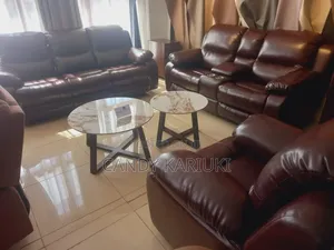 Pure Leather 6 Seater Recliner Sofa Set