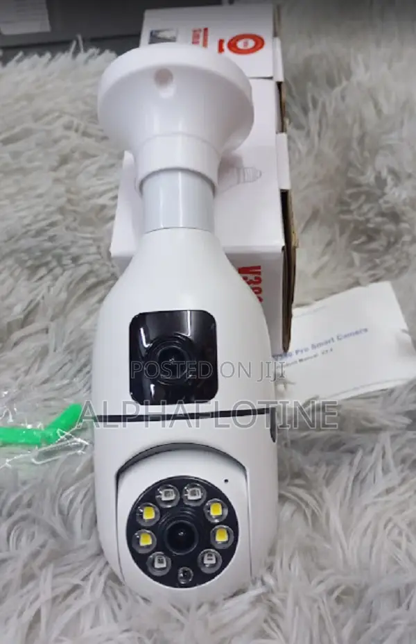 Duo Lens2mp+2mp 4mp Digital Wifi Security Bulb Holder Camera