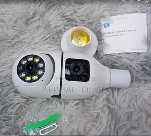 Duo Lens2mp+2mp 4mp Digital Wifi Security Bulb Holder Camera
