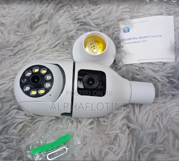 Duo Lens2mp+2mp 4mp Digital Wifi Security Bulb Holder Camera