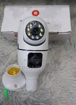 Mini PTZ Bulb Camera Dual Lens Full Hd With Bulb E27 Socket