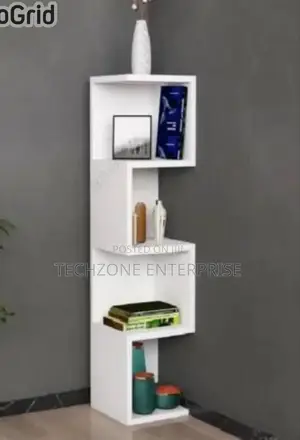 *Joy White Modern Bookshelf and Décor Stand 