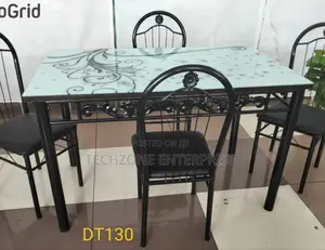Executive Modern White 4 Sitter Dinning Table