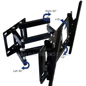 32′′-85′′ Screen Double Arm Wall Bracket Full Motion Swivel