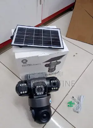 Triple Lens 4g Waterproof Security Surveillance Solar Camera