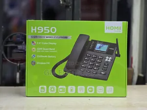 H950 Gsm Desktop Landline Telephone- Black.