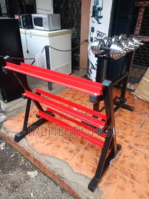 Red Dumbbell Rack