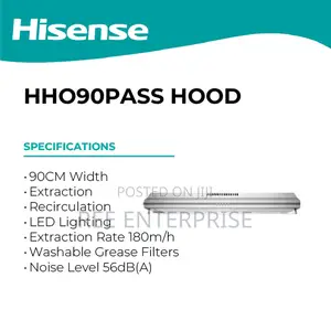 New Hisense Cooker Hood 60cmx90cm