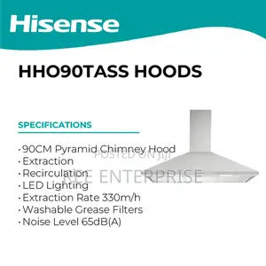 *Hisense Cooker Hood Pyramid Chimney 60cmx90cm