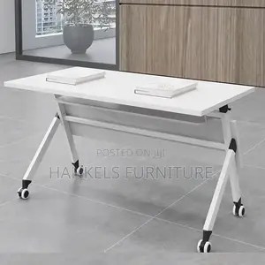White Compact Foldable Computer Office Desk