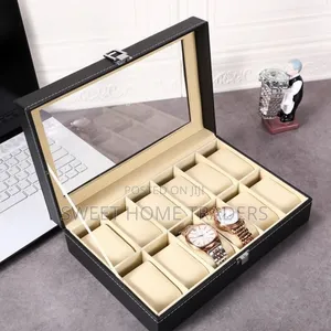 *12 Slots Watch Organizer With Cover