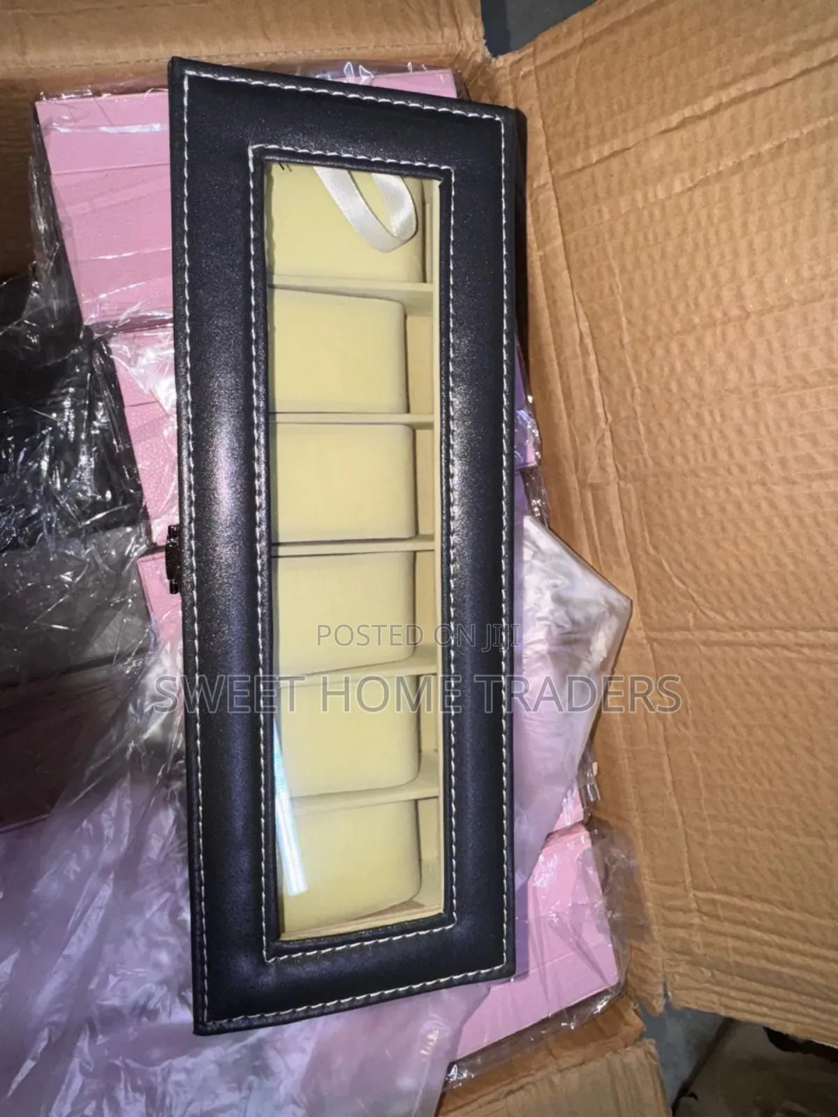 Pure Leather *6 Slots Watch Organizer