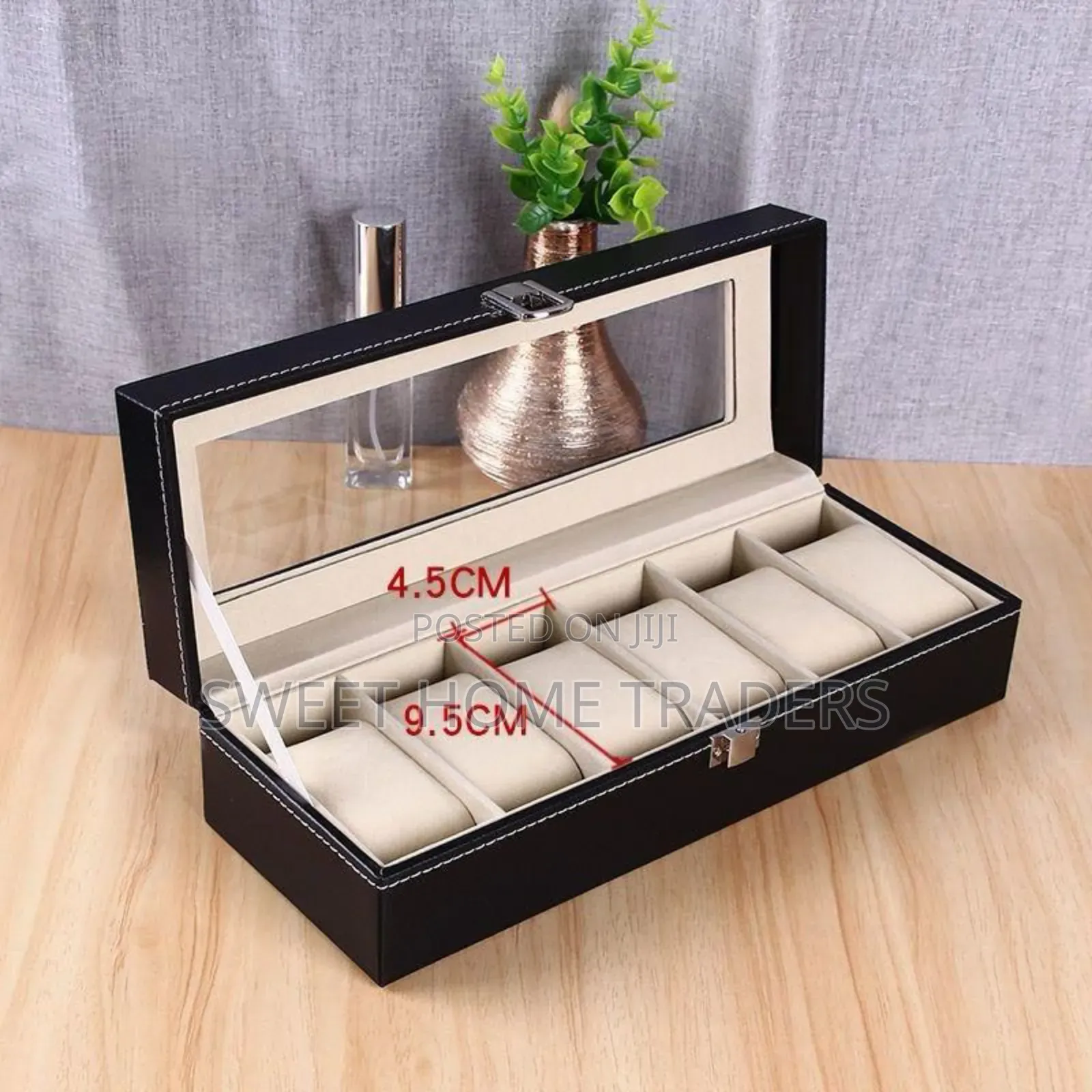 *6 Slots Watch Organizer With Cover