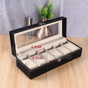 *6 Slots Watch Organizer With Cover