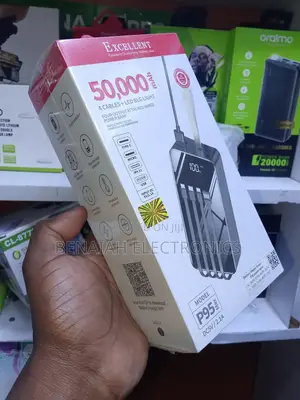 50000mah Powerbank, Four Output Attached Wired Powerbank