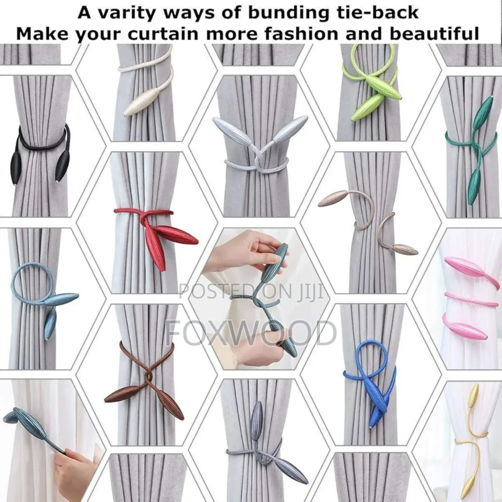 Arbitrary Shape Strong Curtain Tiebacks Pair