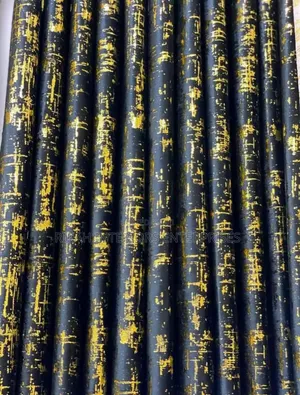 Black and Gold Velvet Curtains