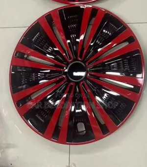 14" Red Black Wheel Rim Cover Hubcaps 4x
