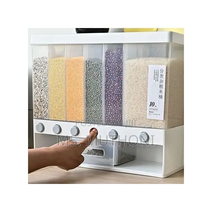 10 KGS *Partitioned Multifunctional Cereal/Rice Dispenser*