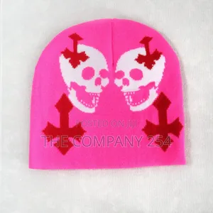 Chrome Hearts Jacquard Casual Winter Skully Beanie Hats