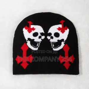 Chrome Hearts Jacquard Casual Winter Skully Beanie Hats